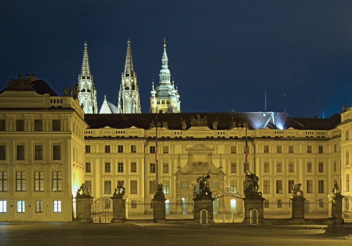 Noční Praha1 - hradní nádvoří