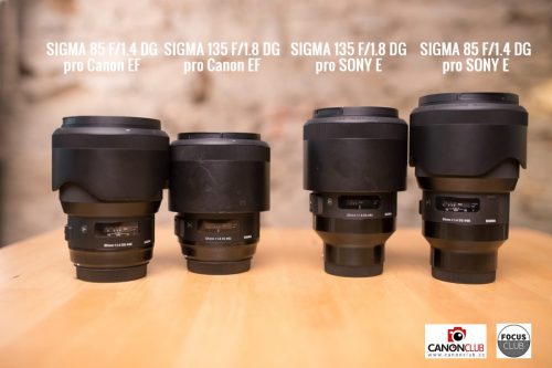 Srovnání objektivů Sigma 85 f/1.4 a Sigma 135 f/1.8 pro Canon EF a pro SONY E