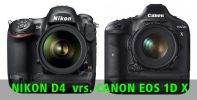 NIkon D4 srovnání Canon EOS 1D X