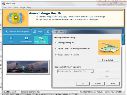 Canon PhotoStich panoramata s Canonem