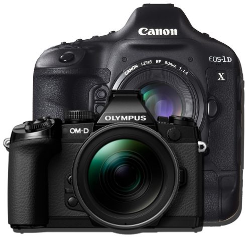 Canon EOS 1D X a OLYMPUS OM